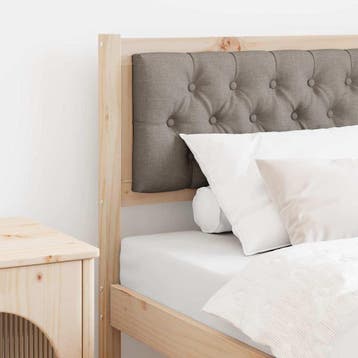 vidaXL Hoofdbord Anders Bruin en taupe 80 cm Massief, Verzenden, Nieuw, Bruin, Hout