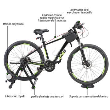 Fietstrainer Zwart 26-28 max 150kg (Fitness, Recreatie), Verzenden, Nieuw