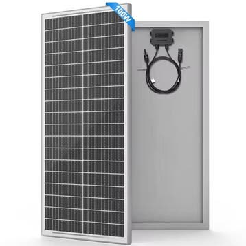 Monokristallijn Zonnepaneel 100W voor Accu Off-Grid, Verzenden, Nieuw