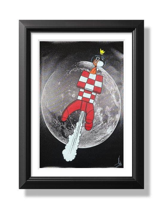 Alèze (1974) - Objectif lune, Antiek en Kunst, Kunst | Schilderijen | Modern