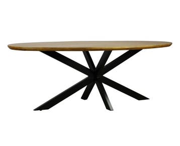 Eettafel Colorado ovaal mangohout 240x110 cm  - verjongde, Ophalen of Verzenden, Nieuw