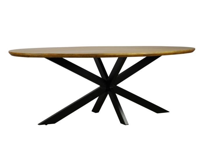Eettafel Colorado ovaal mangohout 240x110 cm  - verjongde, Huis en Inrichting, Tafels | Eettafels, Nieuw, Ophalen of Verzenden