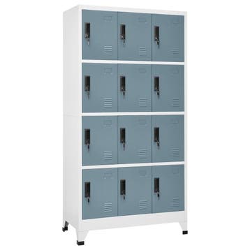 vidaXL Lockerkast 90x45x180 cm staal lichtgrijs en, Huis en Inrichting, Kasten | Lockerkasten, Verzenden, Nieuw