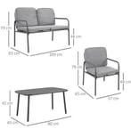 Tuinset - 4 persoons - Loungeset - 2 Tuinstoelen - Tuinbank, Tuin en Terras, Tuinsets en Loungesets, Verzenden, Zo goed als nieuw