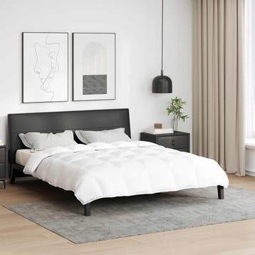 vidaXL Dekbed 240 x 200 cm Lente, Najaar/Herfst Veren Wit, Verzenden, Nieuw, Wit