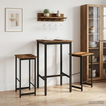 vidaXL Barkruk 2 st Oud hout 40 x 32 x 74 cm Bewerkt hout, Huis en Inrichting, Verzenden, Nieuw