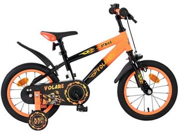 Volare Strike - Kinderfiets - 14 inch - Zwart Oranje, Verzenden, Zo goed als nieuw, Volare