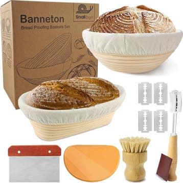 Banneton broodmanden set | 23 & 25cm | Tweedekansje OP=OP, Ophalen of Verzenden, Nieuw