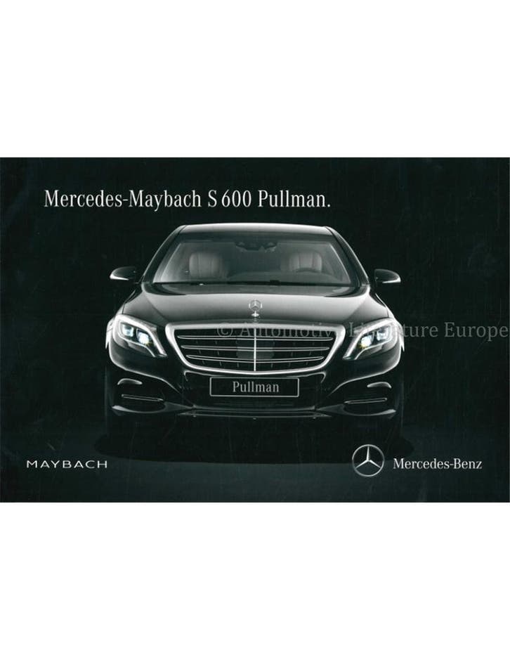 2015 MERCEDES MAYBACH S 600 PULLMAN BROCHURE ENGELS, Boeken, Auto's | Folders en Tijdschriften