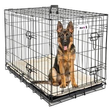 MaxxPet Hondenbench met Plaid - Zwart - Incl. Plaid - 122..., Dieren en Toebehoren, Hondenbenches, Verzenden, Nieuw