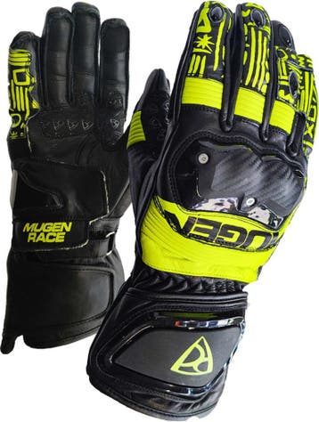 MUGENRACE Le-Vi Sport Zwart Neon Gele Handschoenen, Nieuw met kaartje, MUGENRACE, Handschoenen, Heren