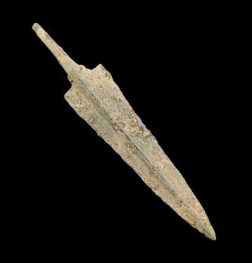 Bronstijd Brons Delta Arrowhead - 136 mm (Zonder, Antiek en Kunst