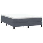 vidaXL Boxspring zonder matras fluweel donkergrijs 140x210, Verzenden, Nieuw, Grijs, Stof