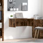 vidaXL Wandbureau Gerookt eiken 80 x 45 x 30 cm Bewerkt hout, Huis en Inrichting, Bureaus, Verzenden, Nieuw