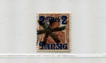Danzig - Danzig vrijpostzegel - Michel Nr. 28 II, Gestempeld
