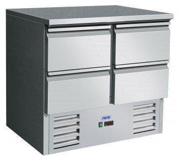 Gekoelde Werkbank RVS met 4 lades | 90 x 70 x 85/88,5 Saro, Verzenden, Nieuw in verpakking