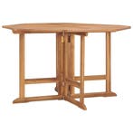 vidaXL Tuintafel inklapbaar 110x110x75 cm massief teakhout, Tuin en Terras, Verzenden, Nieuw, Hout