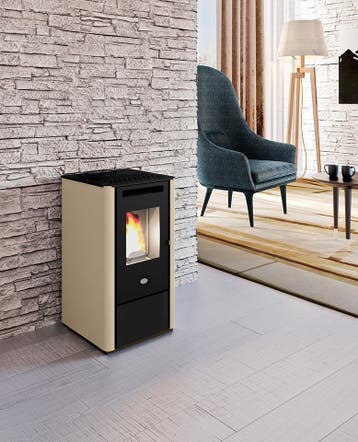Eva Calor Pelletkachel Kali 8 kW verwarmt direct goedkoop, Nieuw, Ophalen of Verzenden, Pelletkachel, Vrijstaand
