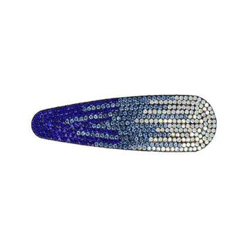 Haarspeld Klikklak 8cm - Glitter Steentjes - Blauw Zilver, Nieuw