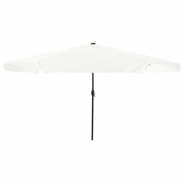 vidaXL Tuinparasol 395 x 395 x 245 cm Polyester Rond Zand en, Verzenden, Nieuw, 3 tot 4 meter