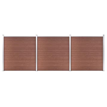 vidaXL Schutting 526x186 cm HKC bruin, Verzenden, Nieuw, Kunststof, 1 tot 2 meter
