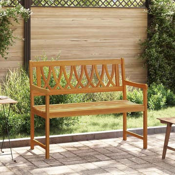 vidaXL Tuinbank Naturel 110 x 55,5 x 90 cm Massief, Tuin en Terras, Tuinbanken, Verzenden, Nieuw