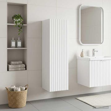 vidaXL Wand Gemonteerde Badkamerkast Hoogglans Wit 33 x 34,5, Verzenden, Nieuw