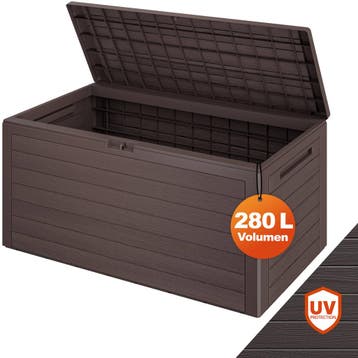 Kussenbox Woody Bruin 280L houtlook (Kussenboxen), Verzenden, Nieuw