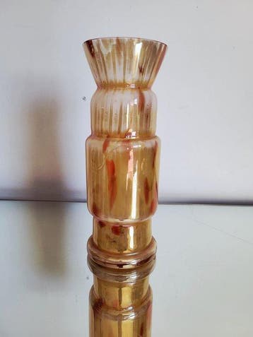 Kralik - Vaas - spatter techniek - Glas - boheems glas