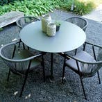 Crest tuintafel rond ø120cm, Ophalen of Verzenden, Nieuw, Zwart