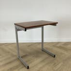 schooltafel (hxbxd) 76x70x50 cm, bruin blad - grijs, Huis en Inrichting, Tafelonderdelen, Ophalen of Verzenden, Gebruikt