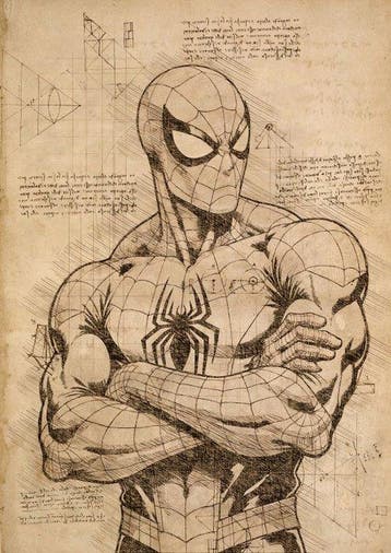 Boriani - Spiderman - Da Vinci Series - limited edition 1/25, Nieuw