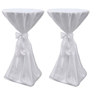 vidaXL Statafelhoes met strik 60cm Wit (2 stuks), Verzenden, Nieuw