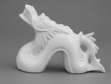 Arita Ware Kazan White Porcelain Dragon Statue - Japanese