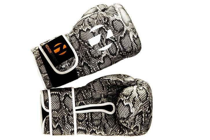 Bokshandschoenen Snake Nihon | slangenprint & Witte details, Sport en Fitness, Vechtsporten en Zelfverdediging, Vechtsportbescherming