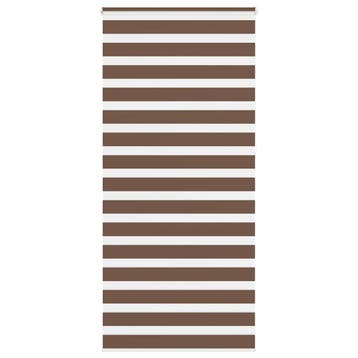 vidaXL Zebra rolgordijn 105x230 cm stofbreedte 100,9cm, Verzenden, Nieuw, Bruin