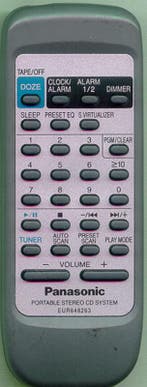 Afstandsbediening Panasonic eur648263 RX-DX1, Ophalen of Verzenden, Nieuw, Origineel