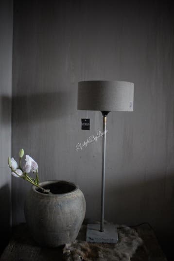 Aura Peeperkorn lamp met hardstenen voet grijs 55 cm, Ophalen of Verzenden, Nieuw