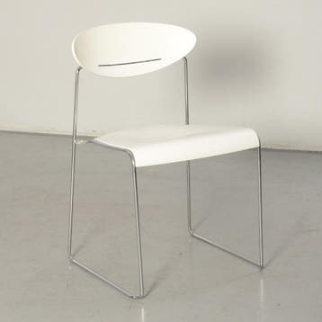 VDS Sari design kantinestoel, wit, buisframe onderstel, Ophalen of Verzenden, Nieuw