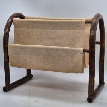 Tijdschriftenhouder - Vintage krantenstandaard – gebogen