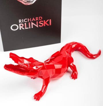 Richard Orlinski (1966) - Croco (Red Orlinski), Antiek en Kunst, Kunst | Designobjecten