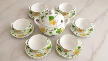 Villeroy & Boch - 6 Bols, 6 Soucoupes et 1 Soupière, luxe -, Antiek en Kunst