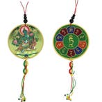 Autohanger of Raamhanger – Groene Tara met vajra of dorje, Groen, Hout, Verzenden, Nieuw