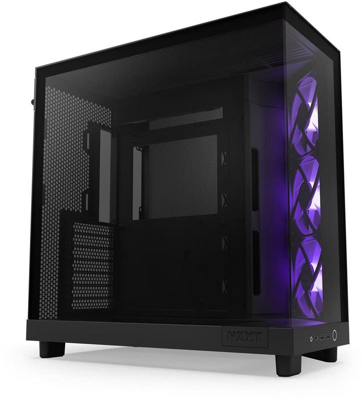 NZXT H6 Flow RGB Black Mid-Tower Behuizing, Computers en Software, Computerbehuizingen, Nieuw, Verzenden