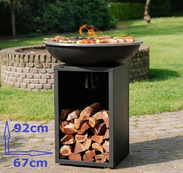 Plancha Grill Amigo - Met houtopslag Ø67cm, Verzenden, Nieuw