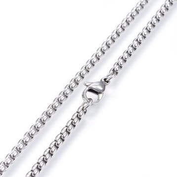1 x RVS 304 rolo ketting 3 mm – lengte ca. 80 cm – RVS k, Ophalen of Verzenden, Nieuw, Overige typen