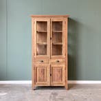 Massief Teakhout | Vitrinekast | Gratis Bezorging! |, Nieuw, Landelijk, 25 tot 50 cm, 50 tot 100 cm