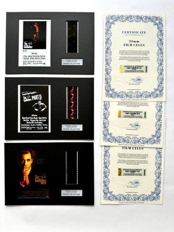 The Godfather – Extremely rare Trilogy Set of 3 Mounted 35mm, Nieuw