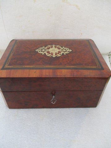 Doos - Kist met marquetterie uit de Napoléon III-periode., Antiek en Kunst