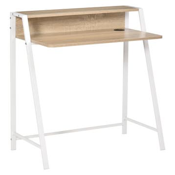 TRUUSK Moderne Computertafel - Met Opbergvak &amp; Kabeldoor, Verzenden, Nieuw